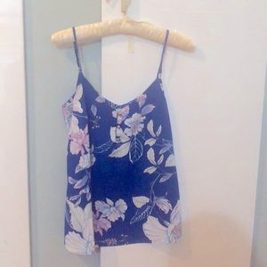 Yumi Kim blue floral silky top. Barely worn!